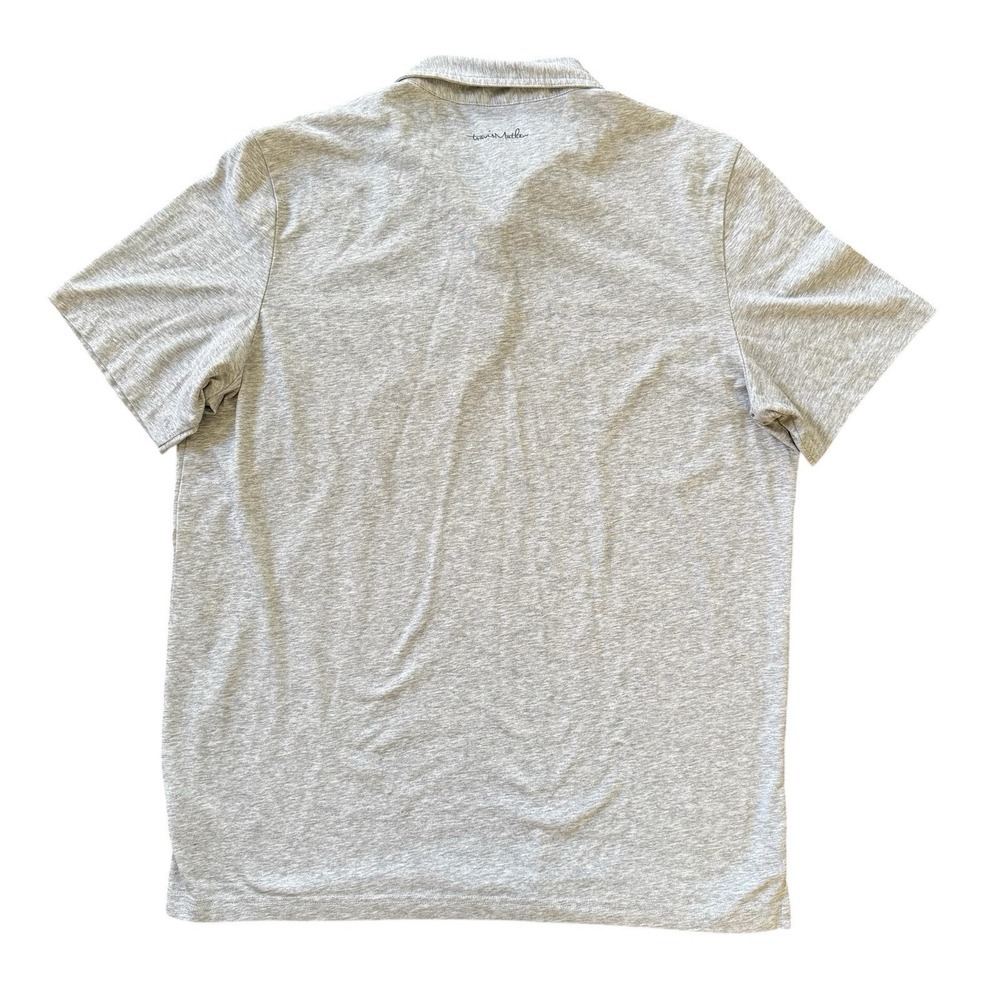 Travis Mathew 2XL Gray Cotton/Poly Blend Short Sleeve Men's Polo Shirt - Picture 2 of 7
